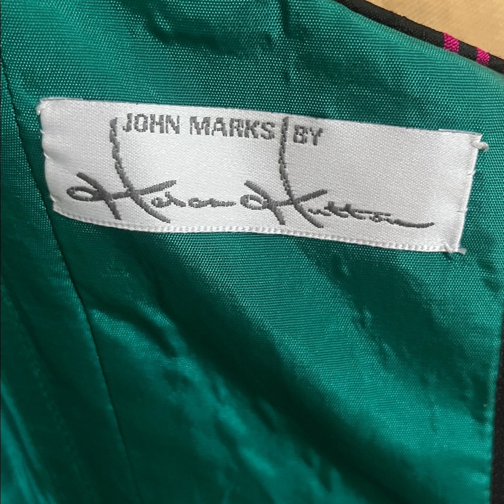 80s Strapless Plaid Pink and Green Dress - Picture 8 of 14